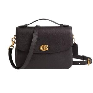 COACH Cassie Crossbody Black Pebble Leather Purse